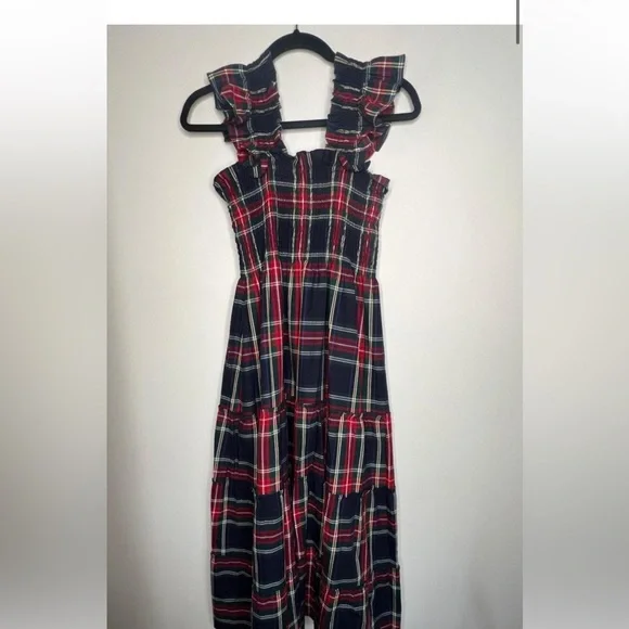 Hill House The Ellie Navy Tartan Plaid Nap Dress - Picture 5 of 7